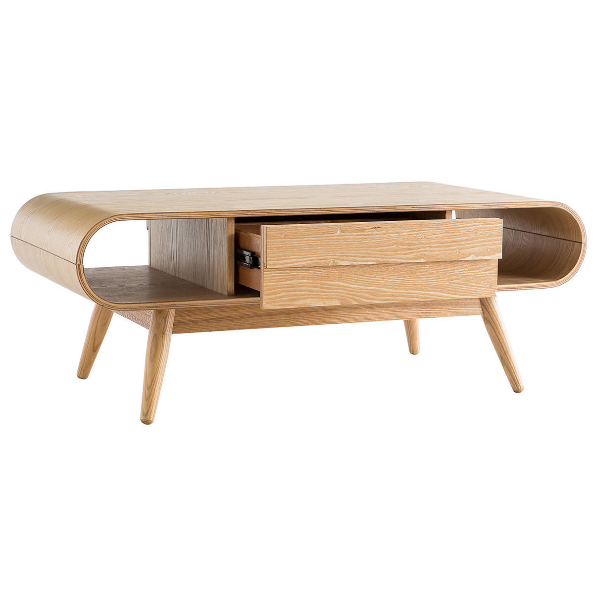 COUCHTISCH Skandinavisch Holz Naturell BALTIK - Naturfarben, Holz (120/59/45cm) - Miliboo