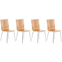 BESUCHERSTUHL Apeldoorn - 2er Set eiche - Braun, Holz (43/87/47cm) - TPFLiving