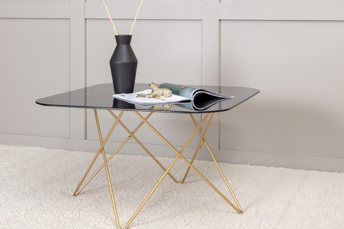SOFATISCH Tristar Schwarz 80x80x50 - Schwarz, Glas (80/80/50cm) - FURNLUX