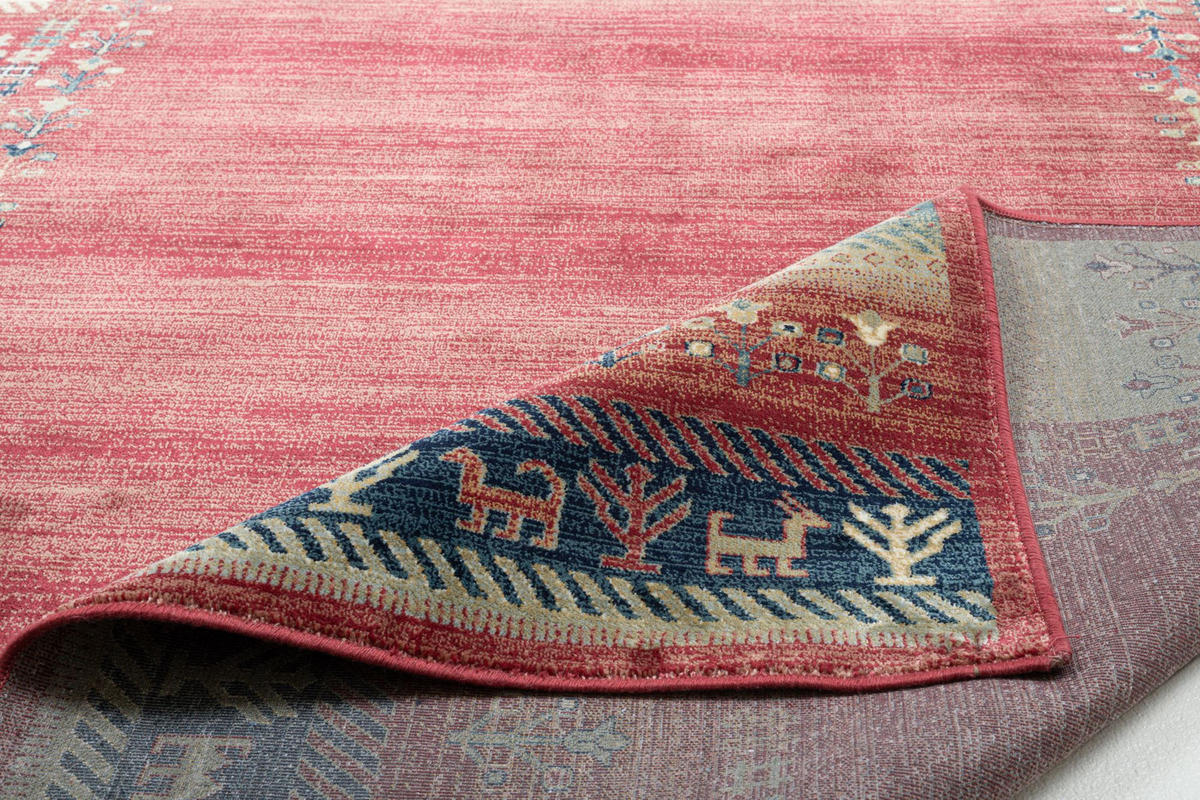 FLACHWEBETEPPICH Cherina 120x170 cm - Rot, Textil (120/170cm) - Gino Falcone