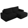 ECKSOFA BELLUNO L Schwarz Boucle - Rechts - Schwarz, Textil (233/144cm) - MKS