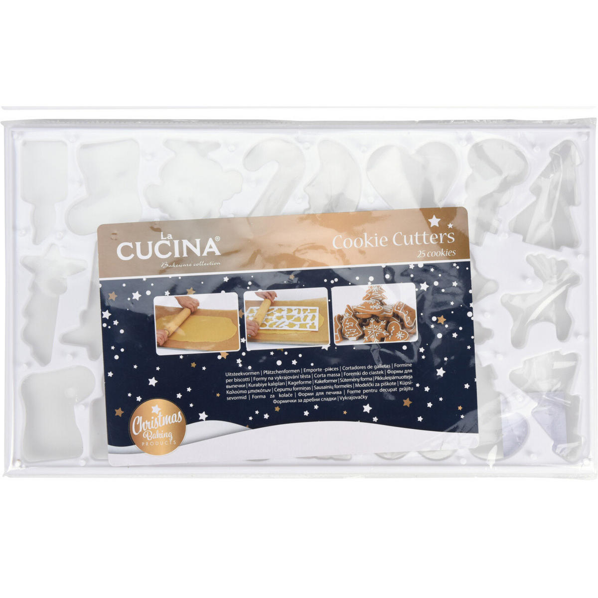 AUSSTECHFORM Weihnachtsmotiv 37/22 cm - Silberfarben, Kunststoff (1/22/36.5cm) - Home Styling Collection
