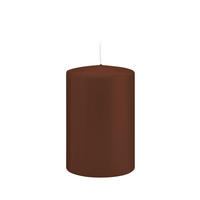 STUMPENKERZEN Kastanie Braun Ø 98 x 150 mm, 6 Stück - Braun, Paraffin (10/15cm) - Wiedemann Kerzen