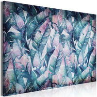 KUNSTDRUCK Grün 120/80 cm - Pink/Grün, Textil (120/80cm) - KUNSTLOFT