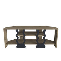 TV-ELEMENT Firal Braun Schwarz - Eichefarben/Schwarz, Holzwerkstoff (35/41.8/110cm) - Decorotika