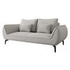 SOFA Cavo 2 - Hellgrau/Schwarz, Holz/Textil (208/86/118cm) - MIRJAN24