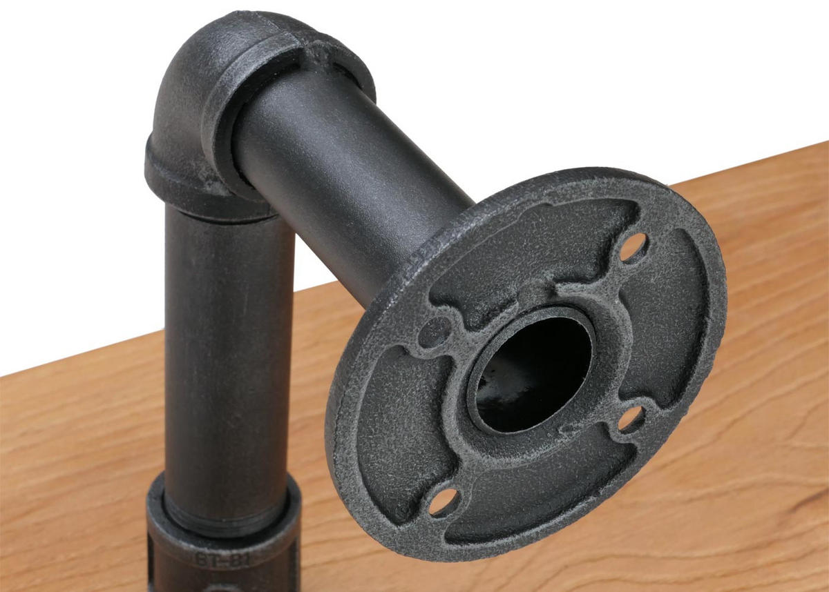 WANDREGAL 2er-Set 29x45x25cm 3D-Struktur Industrial Stahl Massiv-Holz Natur - Naturfarben, Holz (45/29/25cm) - BERLINLODGE