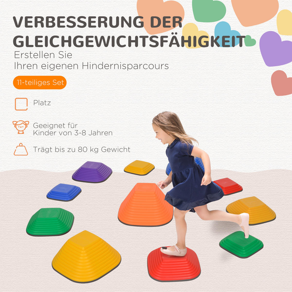 FLUSSSTEINE - Multicolor, Kunststoff (37/19/37cm) - AIYAPLAY