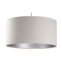 HÄNGELEUCHTE Silber 50/25 cm - Beige/Silberfarben, Kunststoff (50/0.8/25cm) - ONZENO