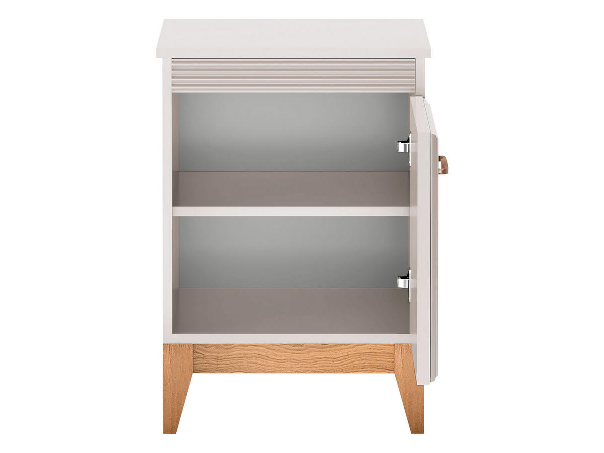 NACHTTISCH Windsor W-11 - Kaschmir/Eichefarben, Holz/Holzwerkstoff (45/62/41cm) - MIRJAN24