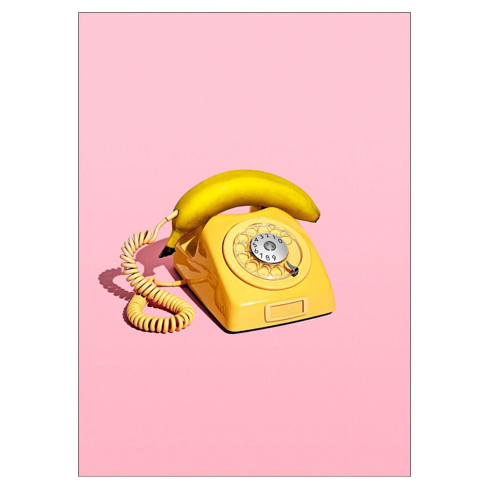 POSTER Supermercat - Banana phone - Pink, Papier (70/100/0.1cm) - Poster&Frame