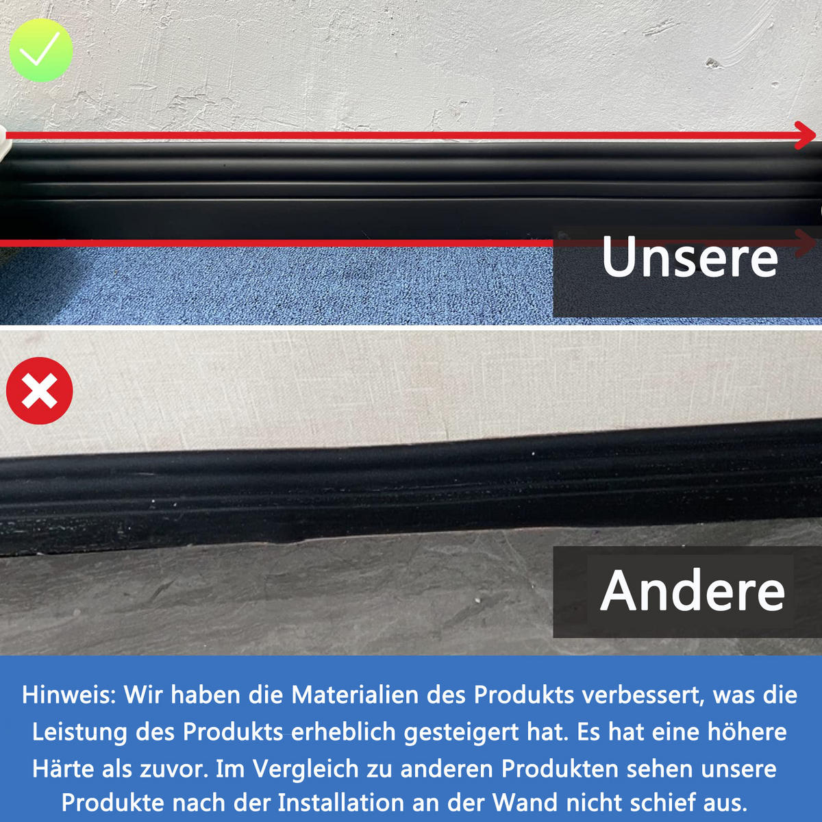 SOCKELLEISTE Selbstklebend Kantenschutz Länge 2 cm, Breite 9.8 cm - Weiß, Kunststoff (200/9.8/9.8cm) - Kaket