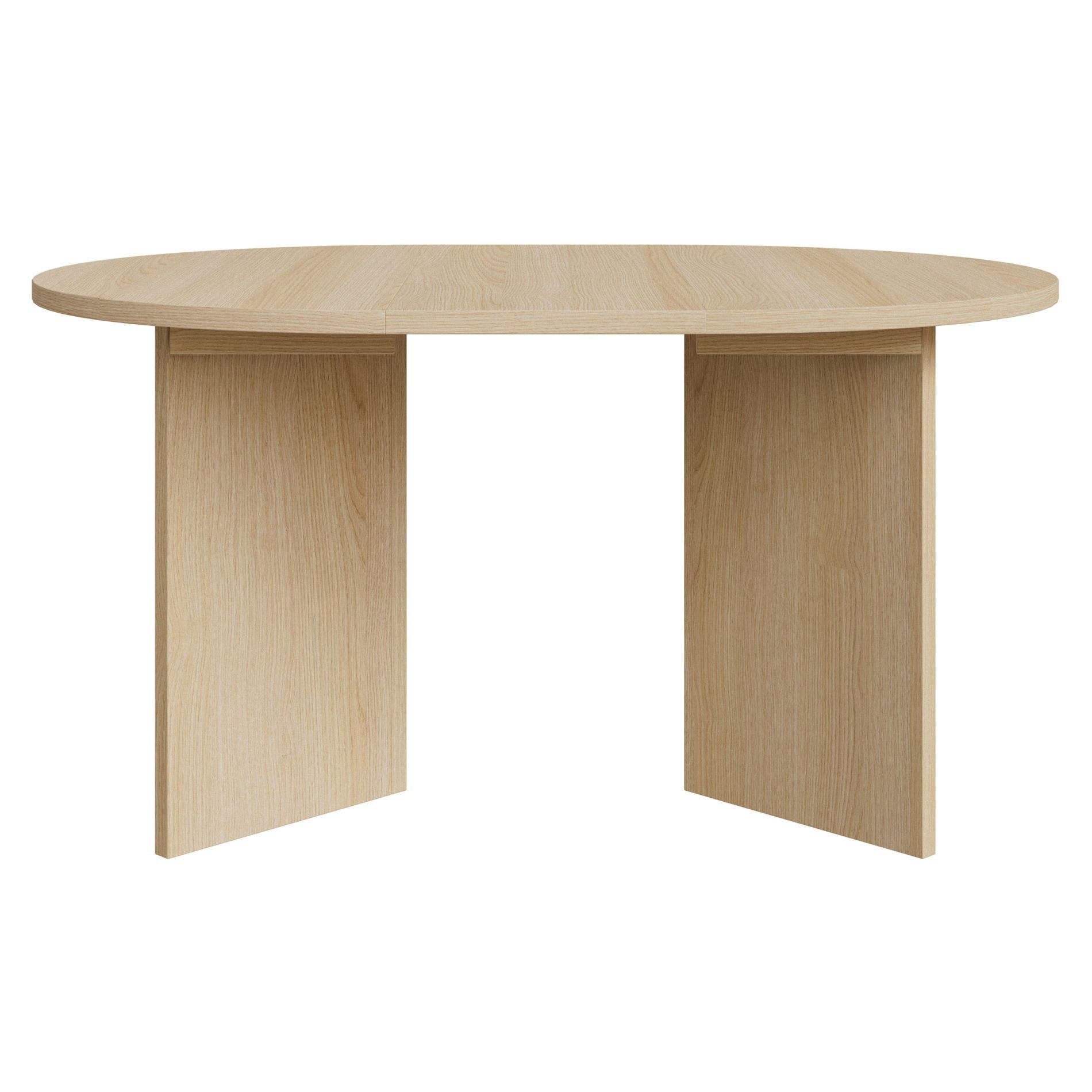 ESSTISCH Selsey Ovo rund, Holzoptik Eiche Lindberg, ausziehbar, 110–190 × 110 cm - Eichefarben/Beige, Holzwerkstoff (109.6/109.6/75cm) - Selsey