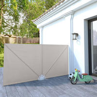 FALTBARER Terrassen-Seitenfächer Creme 300x150 cm - Creme, Textil (300/150/150cm) - furnicato