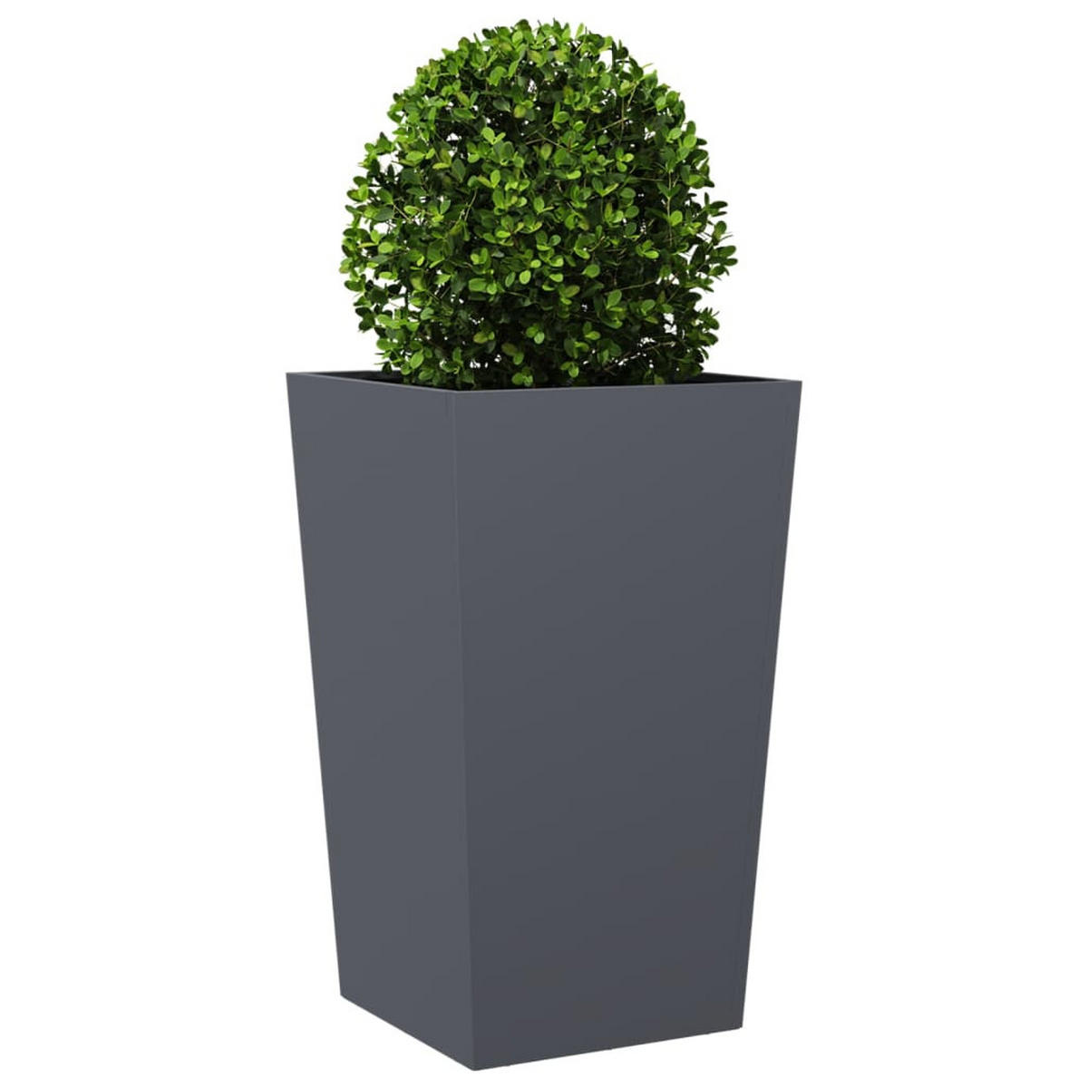 PFLANZKÜBEL 2 Stk. Anthrazit 45/45/75 Cm Stahl - Anthrazit, Metall (45/75/45cm) - vidaXL