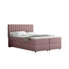 BOXBETT Everest rosa 140 x 200 cm Doppelbett mit hochwertiger Bonell-Matratze und Topper - Rosa, Holz (140/200cm) - Panda Möbel