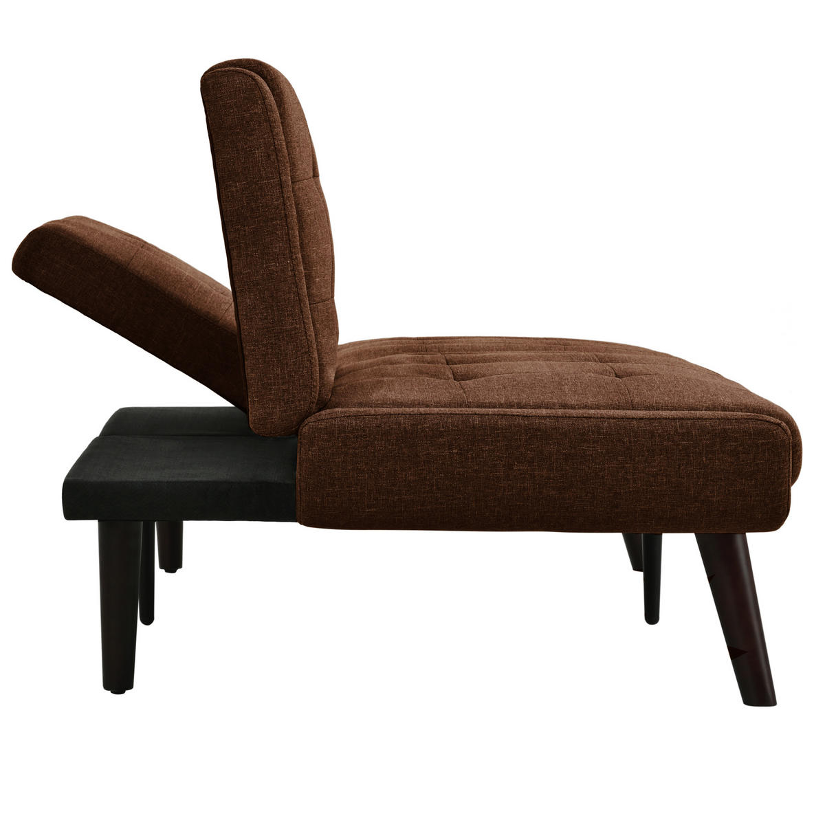SCHLAFSOFA aus Leinen 157x51x70 cm in Braun mit 5-fach verstellbarer Rückenlehne - Braun, Textil (157/70/51cm) - Modfu