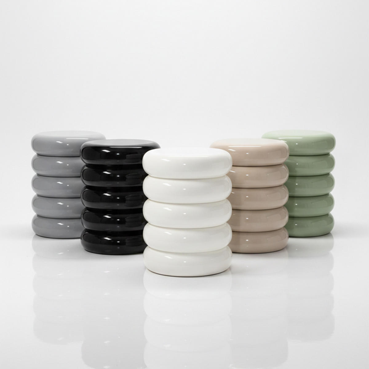 STRANSKA miza - zelena, kovina (31/31/45cm) - Relaxdays