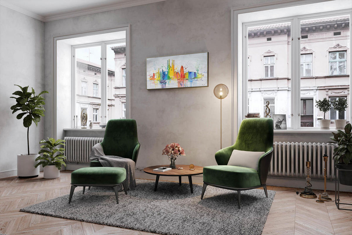 ACRYLBILD HANDGEMALT 120/60 cm - Multicolor, Holz/Textil (2/60cm) - KUNSTLOFT