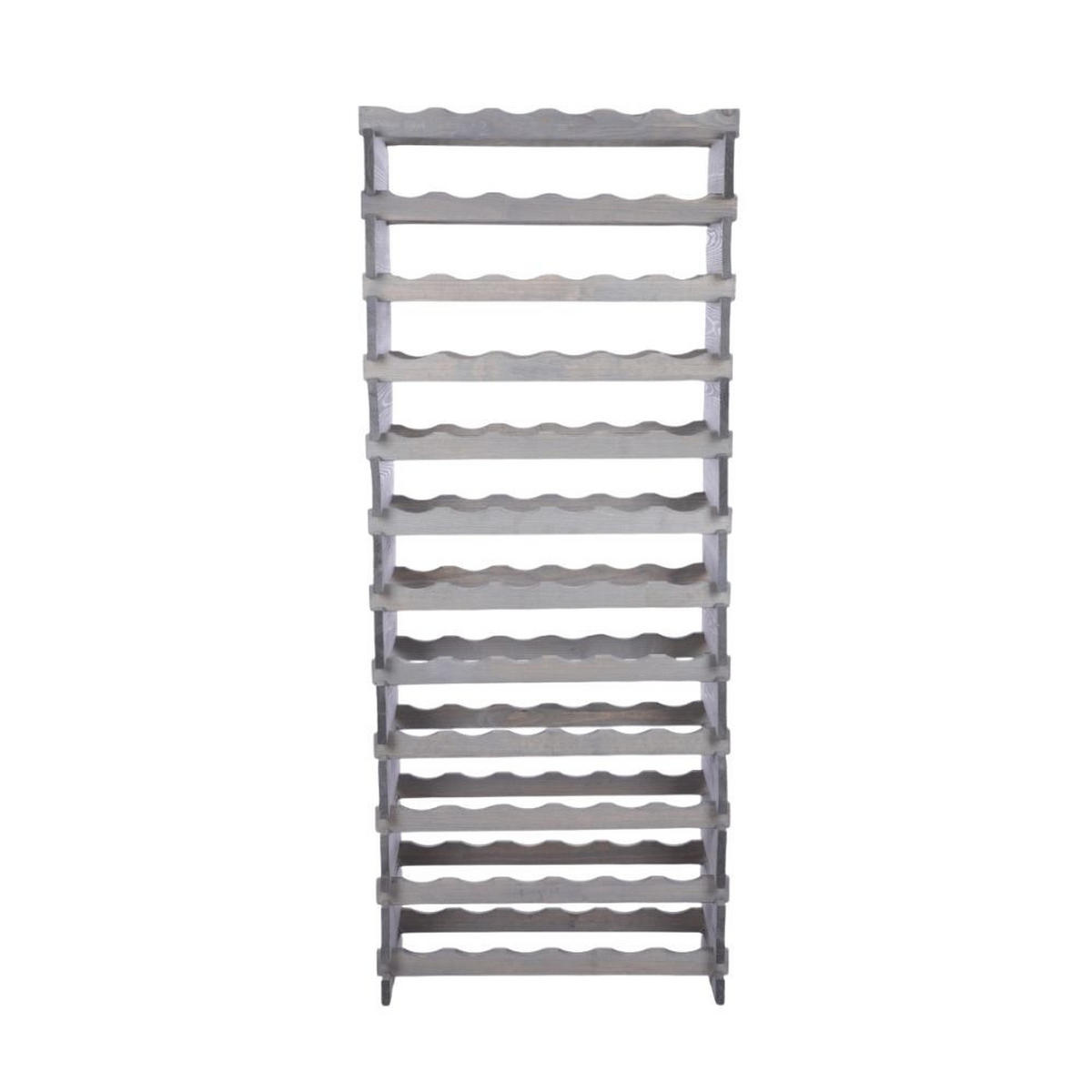WEINREGAL VINOTECA FLEX PRO HxBxT 163x65x28cm 72 Flaschen auf 12 Ebenen Grau - Grau, Holz (65/163/28cm) - PROREGAL