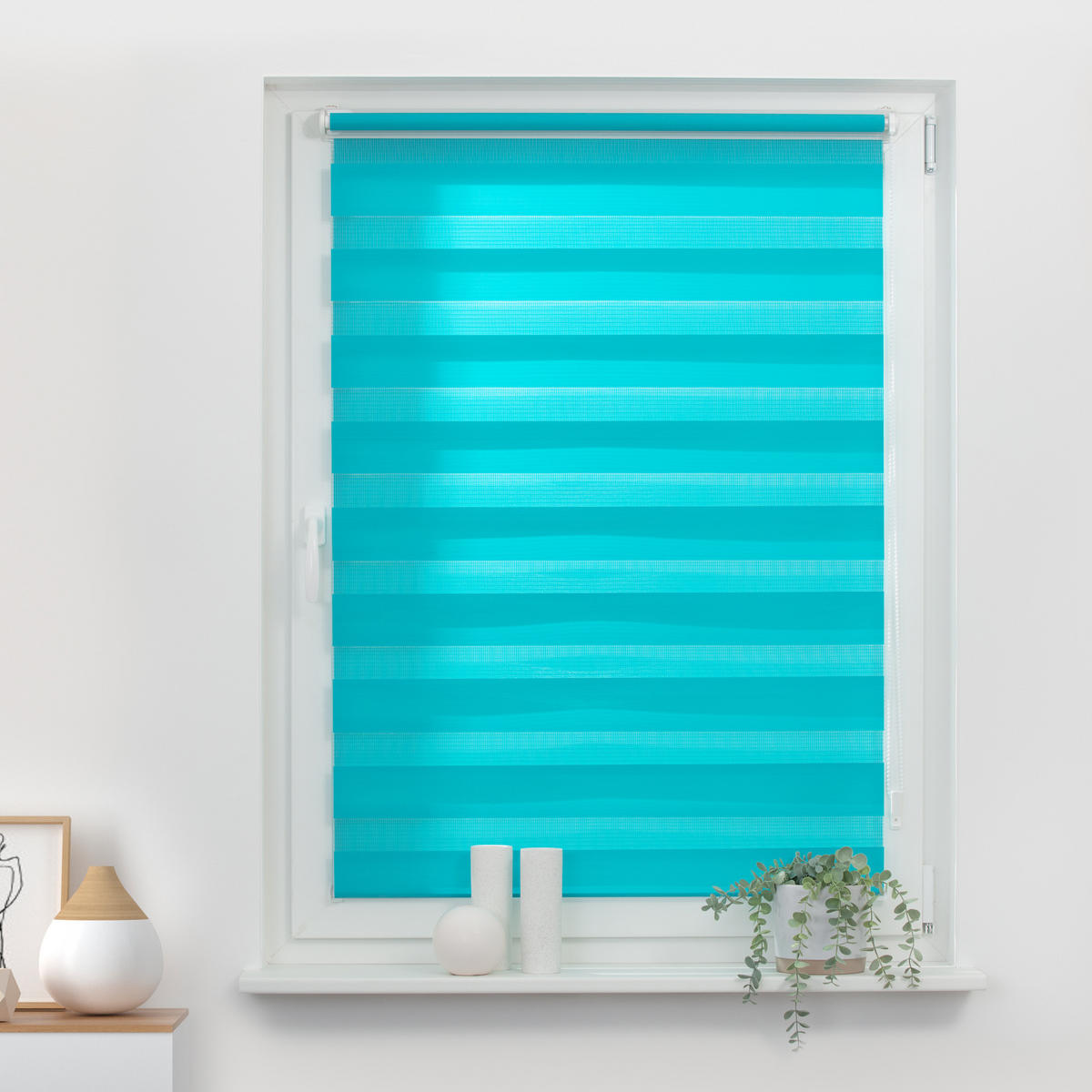 DUO ROLLO KLEMMFIX, OHNE BOHREN - Blau, Kunststoff (90/220cm) - Lichtblick Original