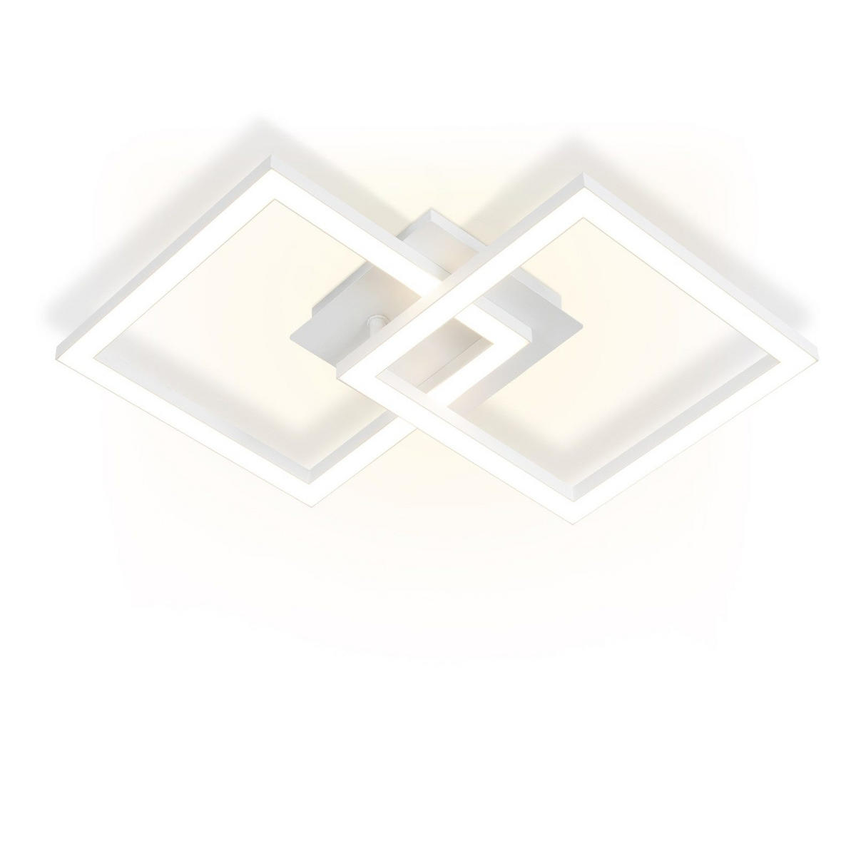 LED-DECKENLEUCHTE Theseus 47/29.5/6cm - Weiß, Metall (47/29.5/6cm) - ZMH
