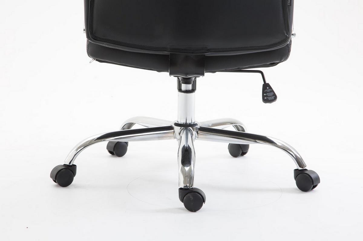 BÜROSTUHL Volute, Kunstleder Schwarz - Schwarz, Textil/Metall (65/125/73cm) - TPFLiving
