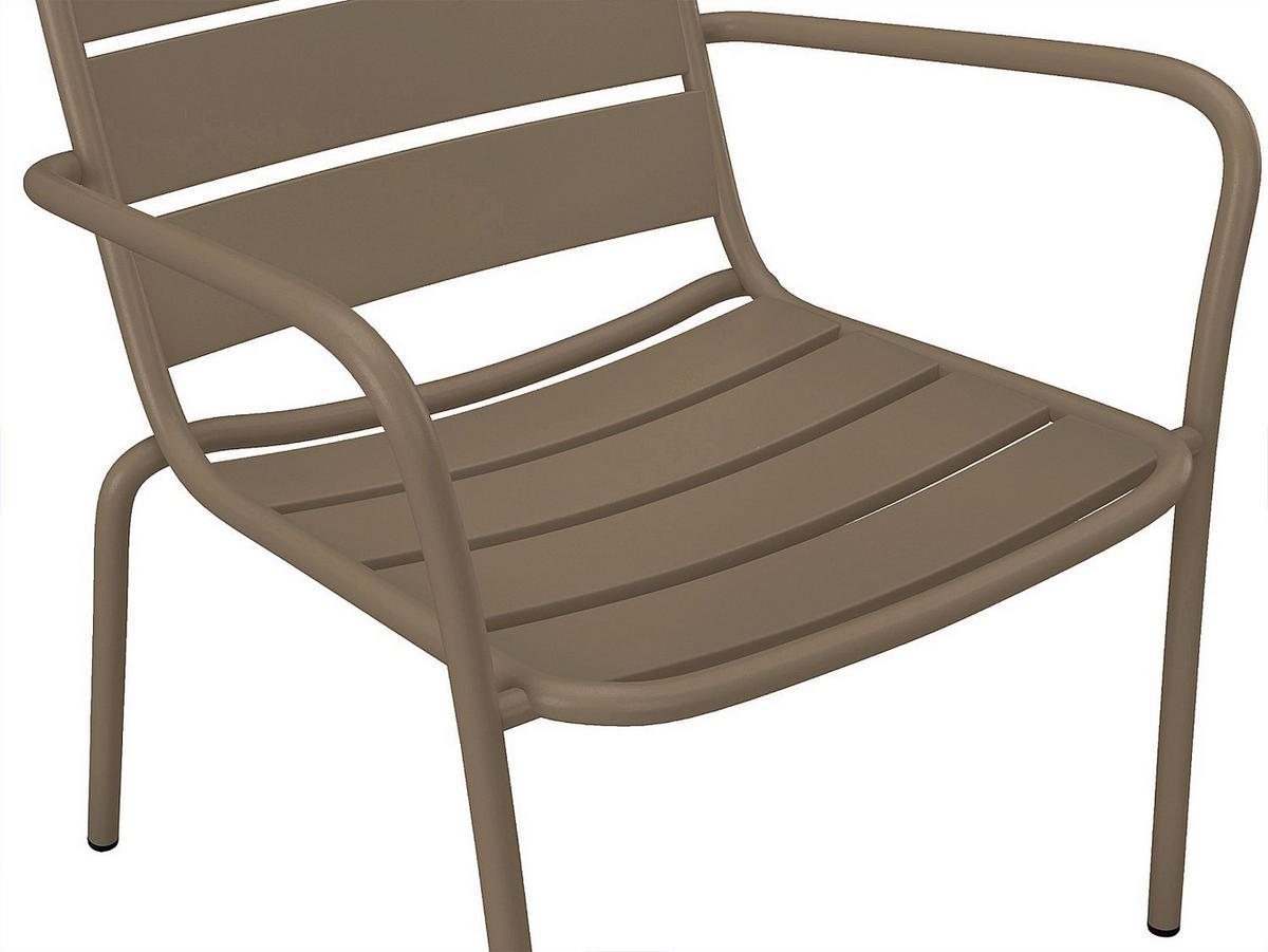 GARTENSESSEL - 1 Person - metall - taupe Mirmande - Taupe, Metall (60/71.5/67.5cm) - Vente-Unique