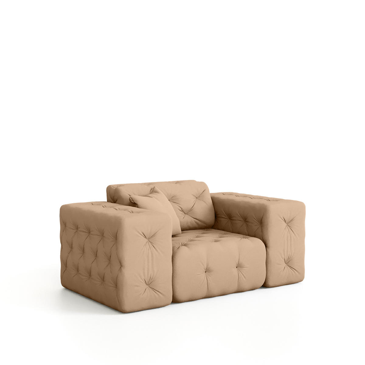 SESSEL Chantal - Beige, Holzwerkstoff/Textil (121/78/96cm) - Fun Möbel