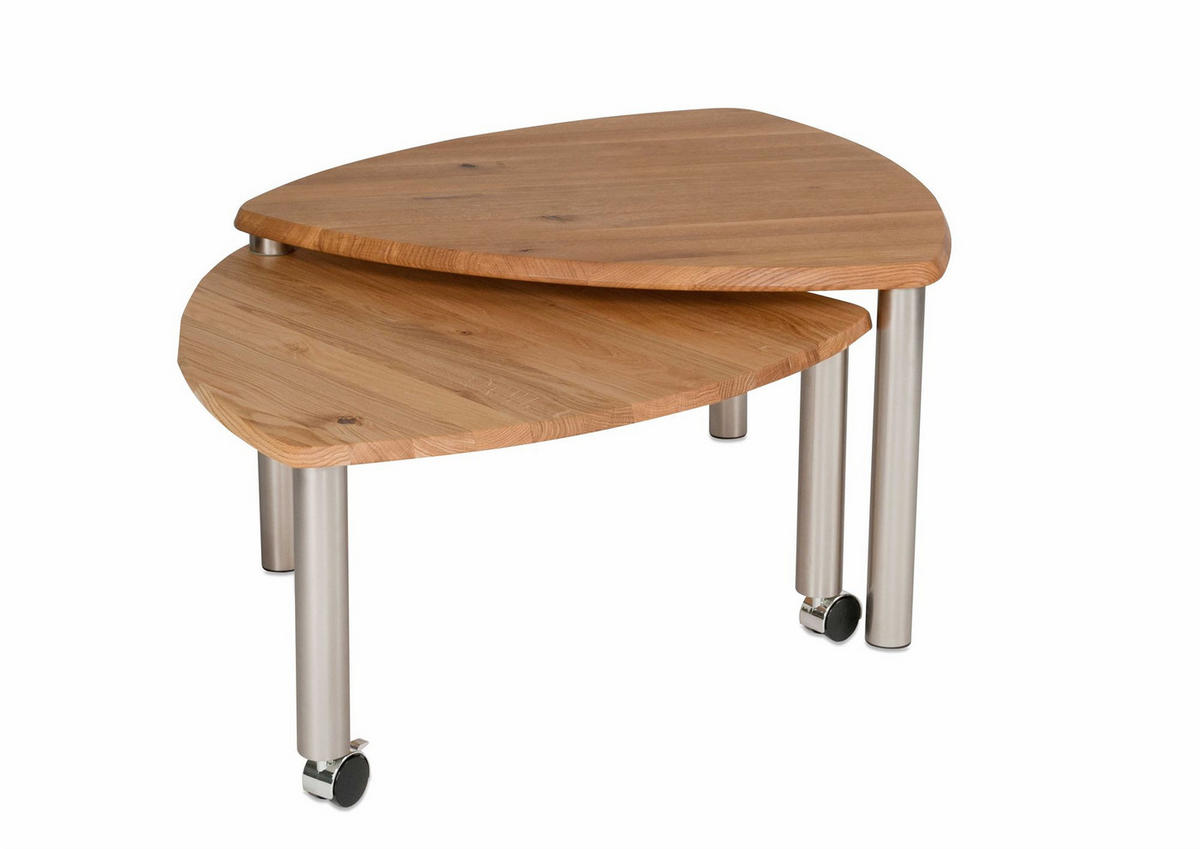 COUCHTISCH Ablage ausdrehbar Clarita 80x43x80 Massivholz Wildeiche - Wildeiche, Holz (80/80/80cm) - 58aufmkessel