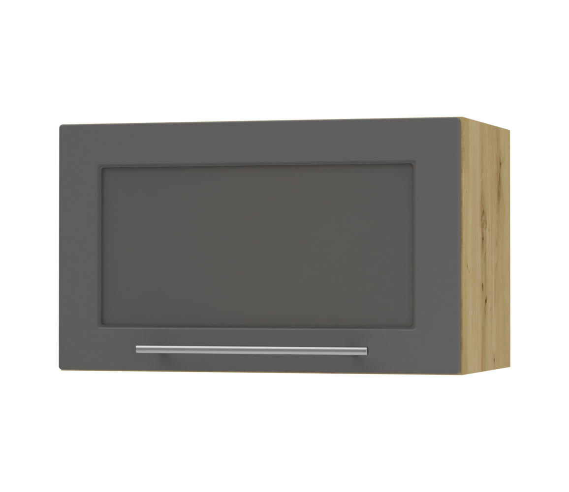 Feldmann-Wohnen Klapphängeschrank Graphit, Eiche Artisan 60x36x32.5 cm