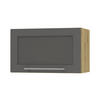 KLAPPHÄNGESCHRANK Kvantum W4BS/60 Graphit Matt / Eiche Artisan Matt 60 / 32,5 / 36cm - Graphitfarben/Eiche Artisan, Holz/Holzwerkstoff (60/36/32.5cm) - Feldmann-Wohnen
