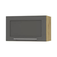KLAPPHÄNGESCHRANK Kvantum W4BS/60-AV Graphit Matt / Eiche Artisan Matt 60 / 32,5 / 36cm - Graphitfarben/Eiche Artisan, Holz/Holzwerkstoff (60/36/32.5cm) - Feldmann-Wohnen