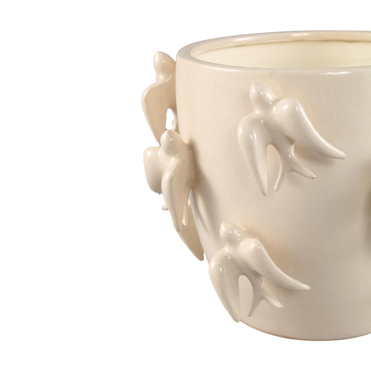 TOPF Emmelyn Weiß 30/30/22cm - Weiß, Keramik (22cm) - PTMD Collection