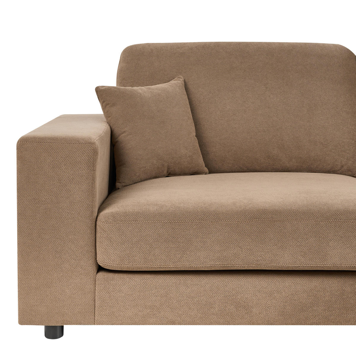 ROHOVÁ POHOVKA 3-místná Látka Hnědá levostranná Lofoten - hnědá, textil (250/185cm) - Beliani