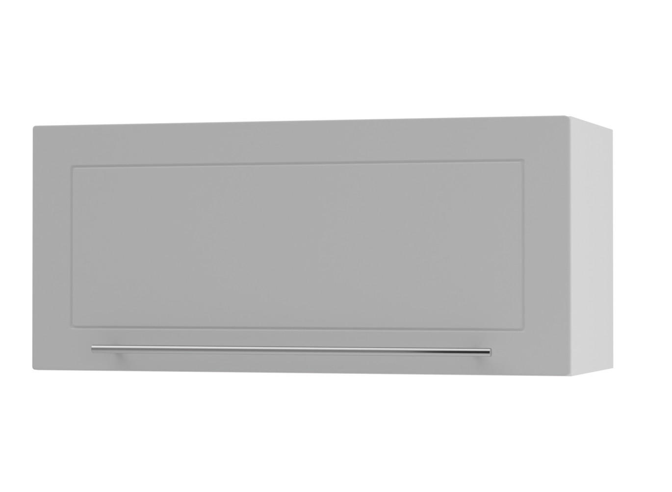 KLAPPHÄNGESCHRANK Kvantum W4B/80-AV Dust Grey Matt / Weiß Matt 80 / 32,5 / 36cm - Weiß/Grau, Holz/Holzwerkstoff (80/36/32.5cm) - Feldmann-Wohnen