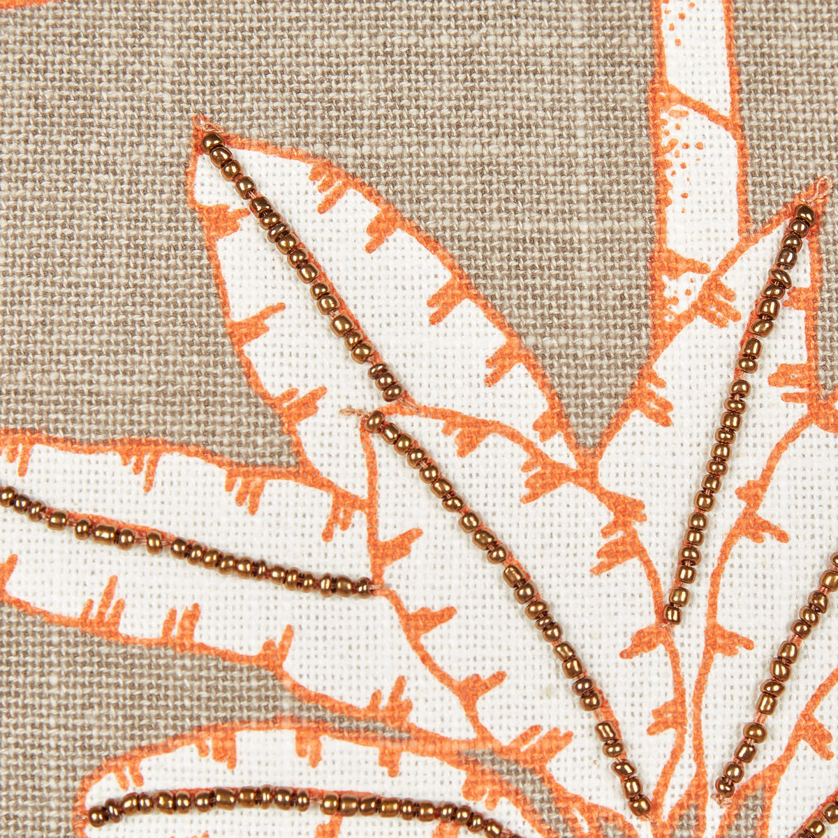 Dekokissen Beige 45/45 cm Melobesia - Pink/Beige, Naturmaterialen (45/45cm) - Beliani