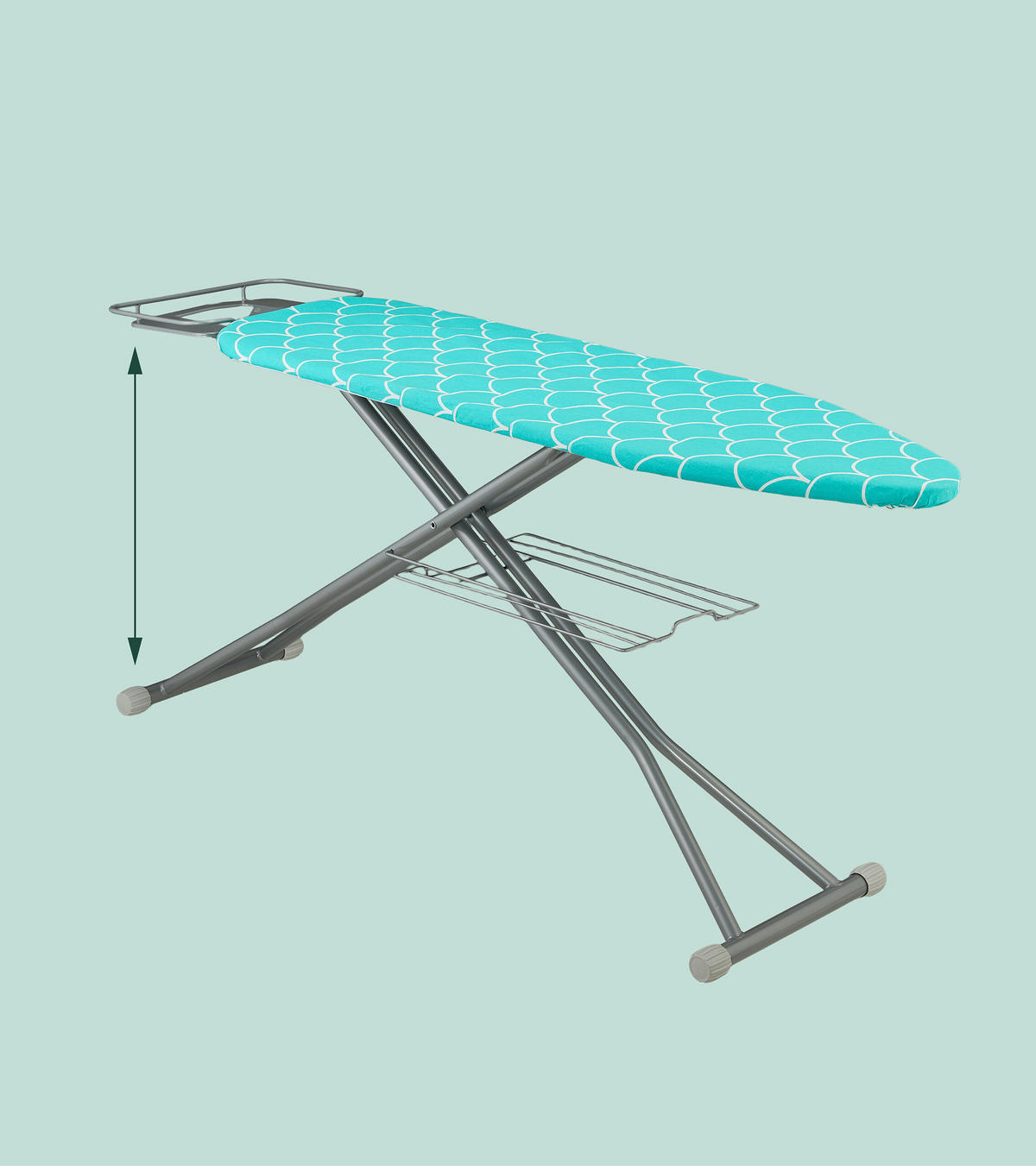 ŽEHLIACA doska - viacfarebná, kov/textil (148/39.5cm) - Relaxdays