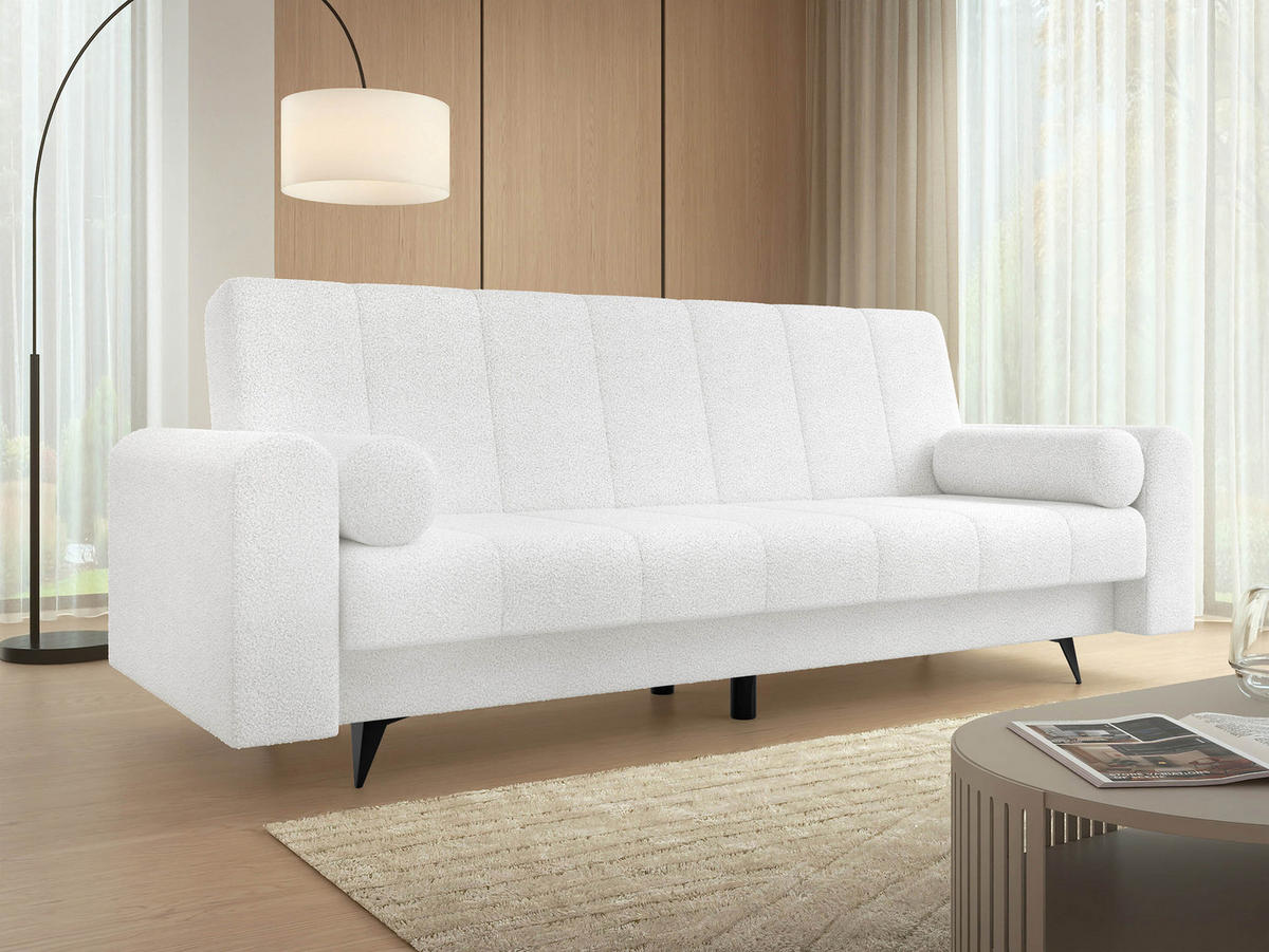SCHLAFSOFA Zuri - Creme/Schwarz, Holz/Textil (240/93/91cm) - MIRJAN24