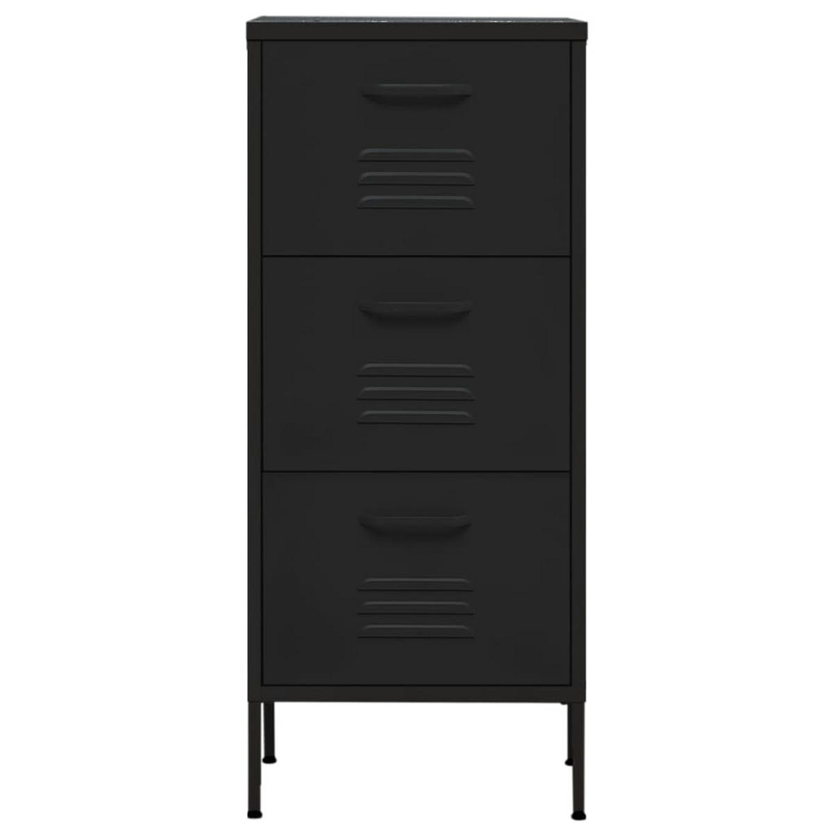 LAGERSCHRANK Schwarz 42,5/35/101,5 Cm Stahl - Schwarz, Metall (42.5/101.5/35cm) - vidaXL