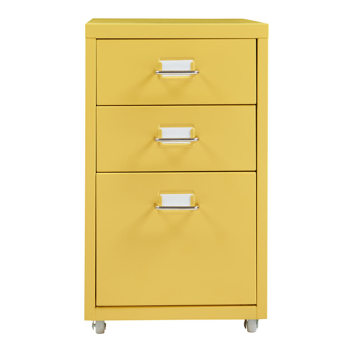 ROLLCONTAINER Kökar - Gelb, Metall (28/48/41cm) - [en.casa]