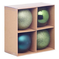 CHRISTBAUMKUGELN 10 cm 4er-Set - Grün, Kunststoff (10/10/10cm) - Atmosphera Createur d´interieur