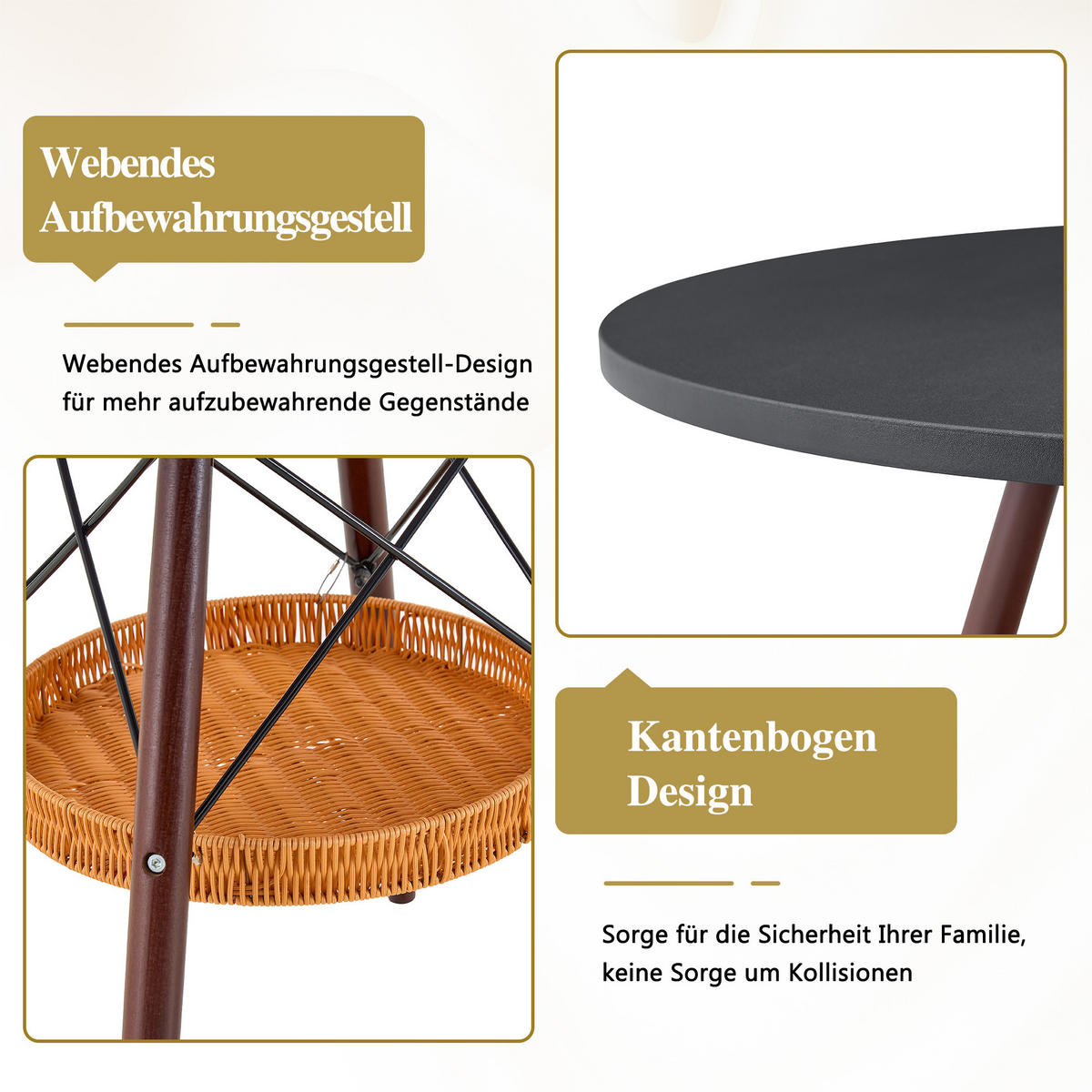 ESSTISCH Schwarz 80/80/71,5 cm - Walnussfarben, Holz (80/80/71.5cm) - PANGIVO