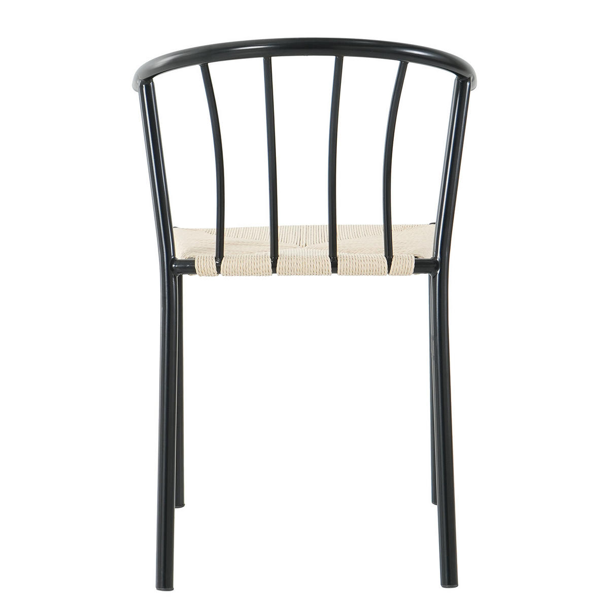 ESSZIMMERSTUHL - 2er-Set - Eisen - Beige/Schwarz, Kunststoff/Textil (52/78/51cm) - home24