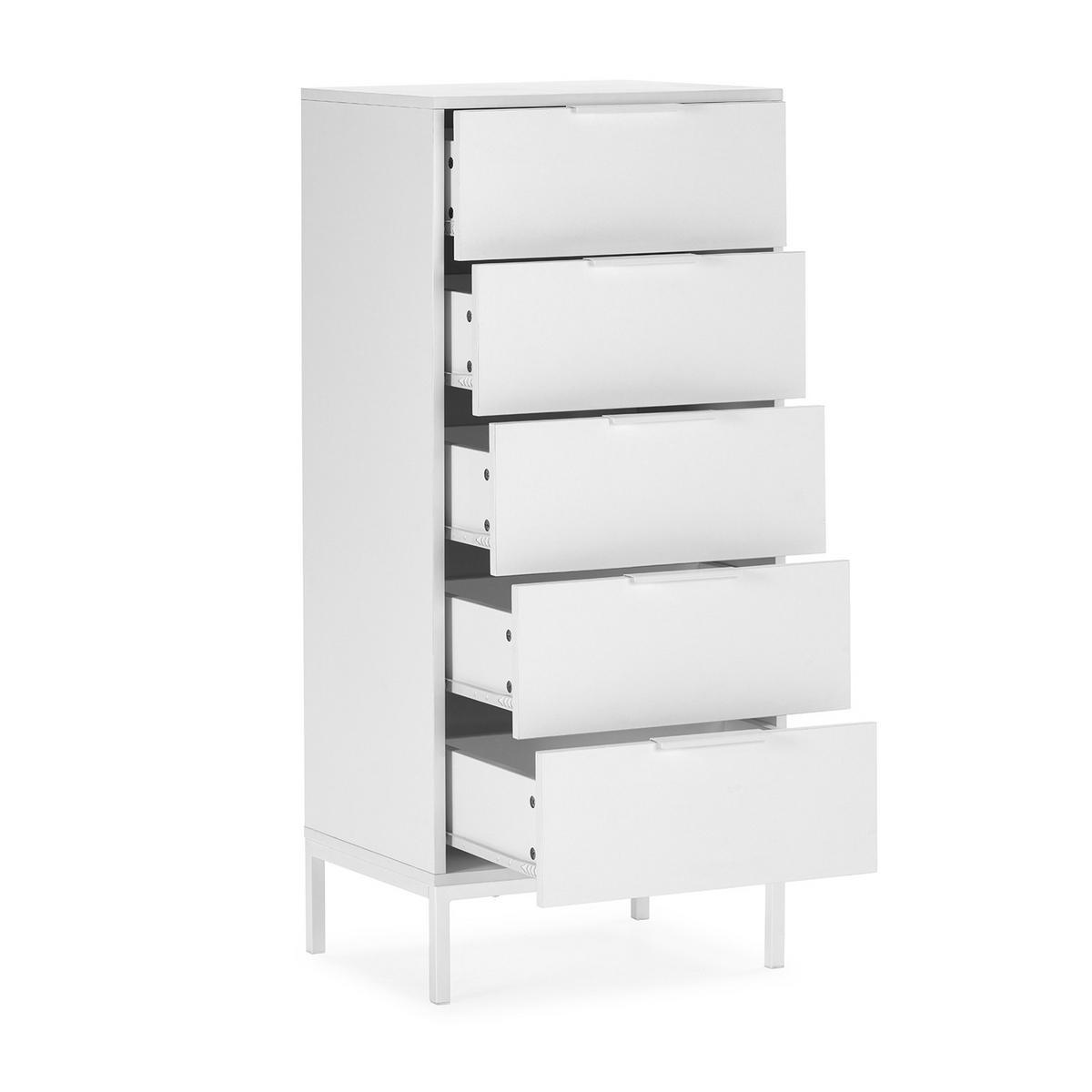KOMMODE 50/115/40 Auri Weiß - Weiß, Holzwerkstoff (50/115/40cm) - VS Venta-stock