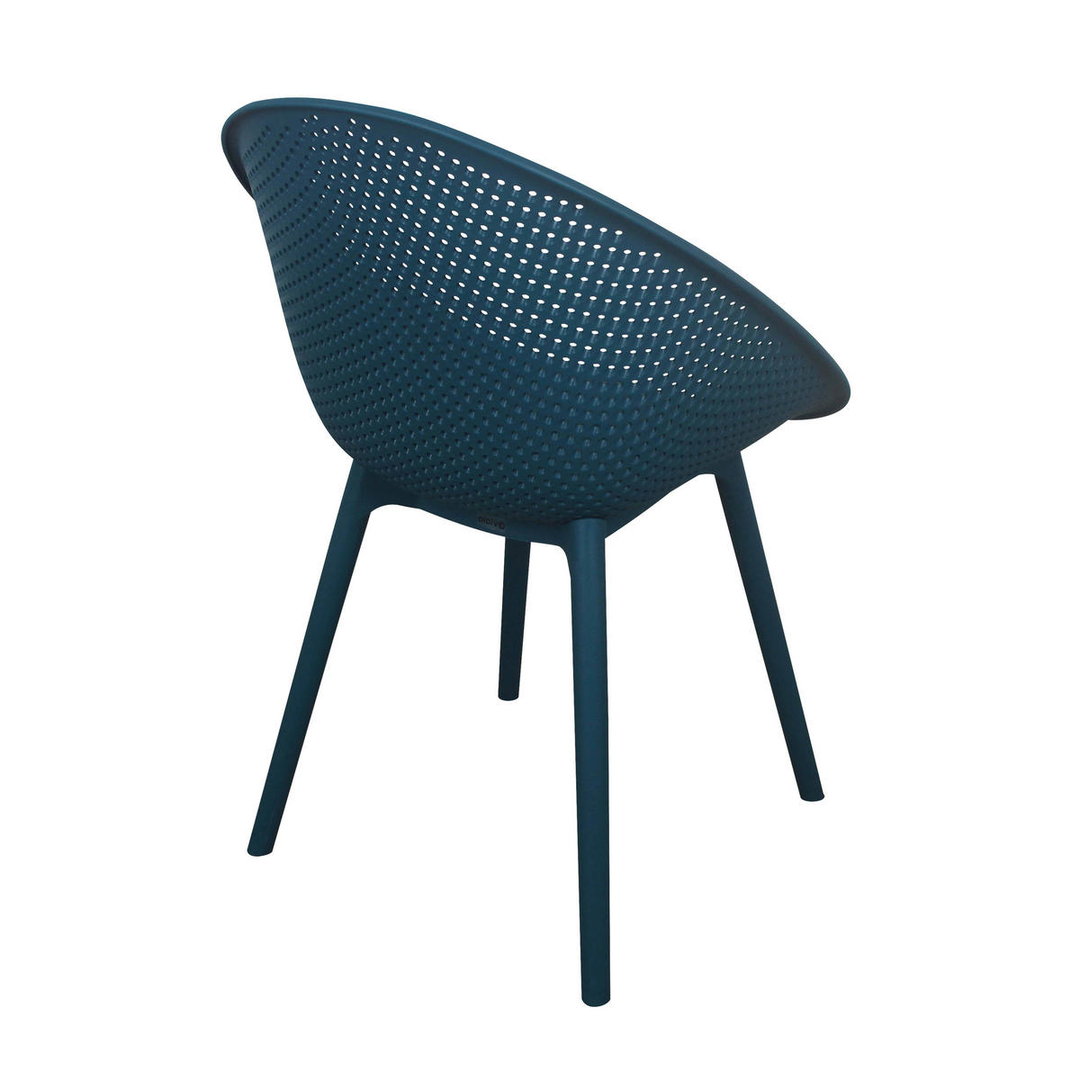 GARTENSTUHL 4-tlg., Blau - Blau, Kunststoff (59/59cm) - Oviala