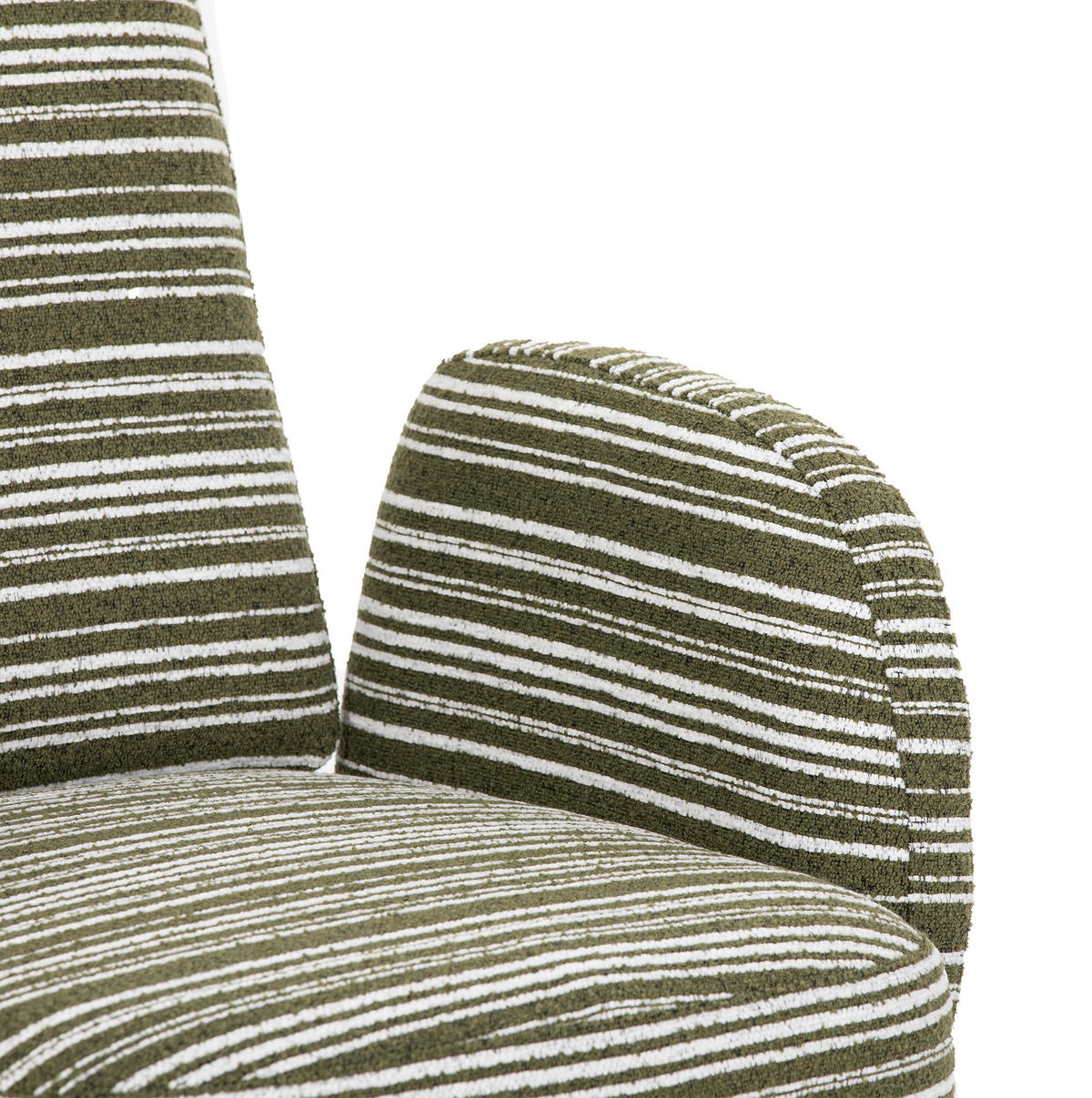 SESSEL 77/81/87 cm in Olivgrün aus Bouclé mit Seitentasche - Olivgrün, Textil (77/87/81cm) - BEAOK