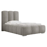 POLSTERBETT Wizko Boucle 90 - Chromfarben/Grau, Holz/Metall (90/200cm) - MIRJAN24