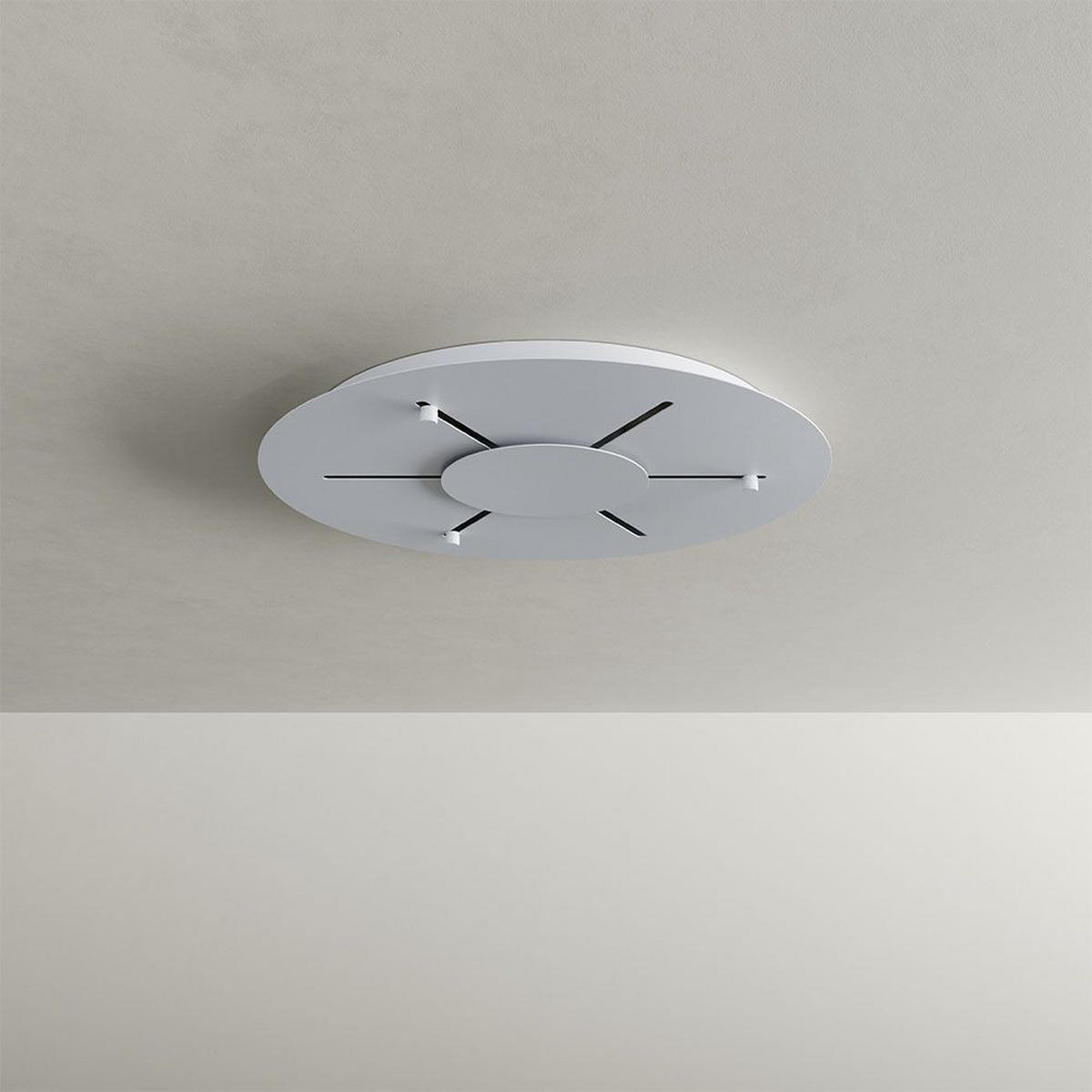 HÄNGELEUCHTE Santa Air 5-flammig Schwarz - Weiß, Metall (11/11/3.2cm) - s.luce
