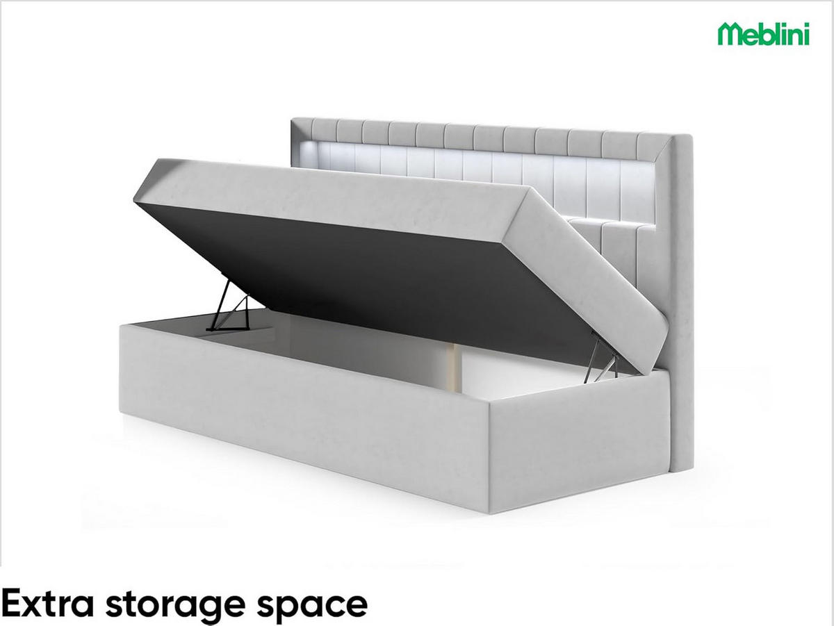 KINDERBETT GARETH 2 - Schwarz/Weiß, Holzwerkstoff (101/201cm) - Meblini